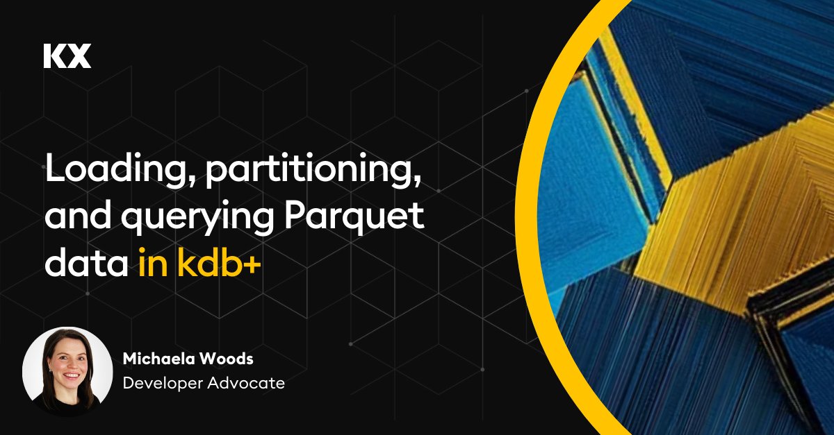 You can streamline the process of handling large datasets by following Michaela Woods' recent tutorial. See how she loads Parquet files into kdb+ with arrowkdb, and queries kdb+ data with q and Python for efficient management of large volume datasets: youtube.com/watch?v=Gav9gx…