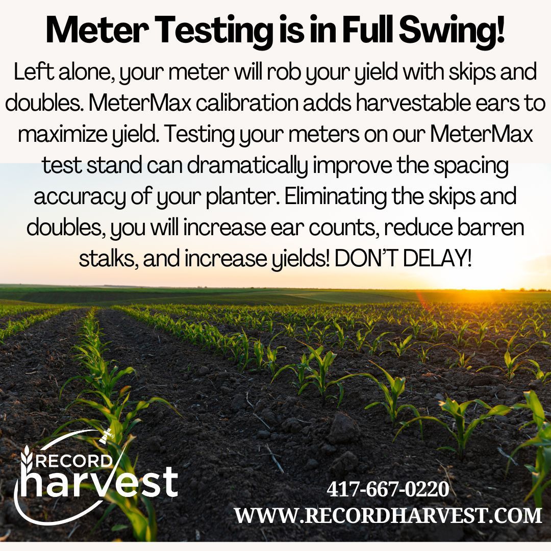 recordharvest's tweet photo. Get your meters here today and have peace of mind that your planter is ready on day one!
#RecordHarvest #DontDelay #MeterTesting #Planting https://t.co/ctFBwNHXB3