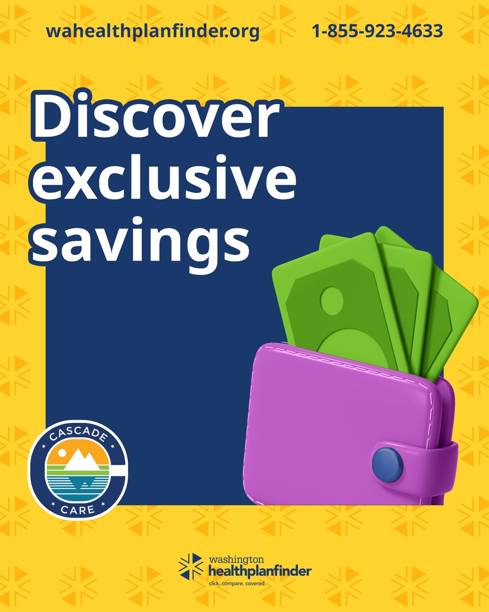 Enrollment is still open! Discover exclusive health and dental insurance savings from Washington Healthplanfinder today at wahealthplanfinder.org . Let’s #GetCoveredWA!