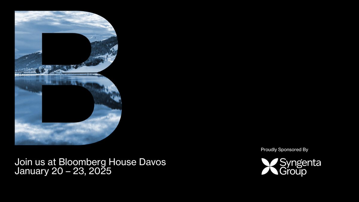 BloombergLive's tweet photo. Agriculture is undergoing a transformative shift as digital technologies redefine our food systems. Join @Syngenta at #BloombergHouse for an afternoon tea session dedicated to cultivating the future of sustainable agriculture 1/22. #WEF25

https://t.co/gIMscCwVdo https://t.co/d5JJXWk2eJ