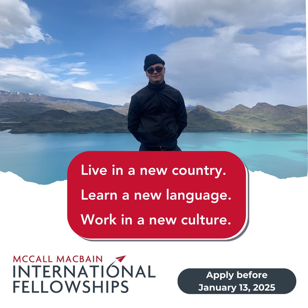 UManitoba Science (@umanitobasci) on Twitter photo Applications are now open for the McCall MacBain International Fellowships. Design your year abroad now. <a href="/mccallmacbain/">McCall MacBain Foundation</a>fellows @mccallmacbain
Apply now! Applications close January 13, 2025 at 3 p.m. CST.
tinyurl.com/2w76y9h3
#studyabroad #applynow @mccallmacbainfellows Applications are now open for the McCall MacBain International Fellowships. Design your year abroad now. <a href="/mccallmacbain/">McCall MacBain Foundation</a>fellows @mccallmacbain
Apply now! Applications close January 13, 2025 at 3 p.m. CST.
tinyurl.com/2w76y9h3
#studyabroad #applynow @mccallmacbainfellows