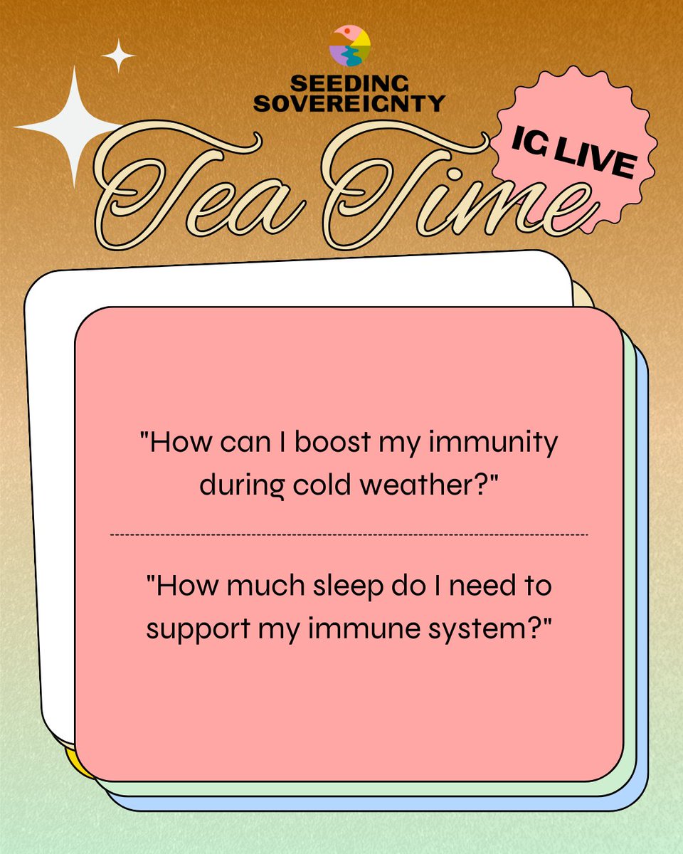 📣Join us Monday, January 6 for TEA TIME live on IG to answer your herbalism Qs from our Herbal First Aid webinar and beyond!  9 AM PT / 10 AM MT / 11 AM CT / 12 noon ET. ⁠
⁠
#Herbalism #MutualAid #HerbsOnTheFrontline #TeaTimeWithYam #SeedingSovereignty