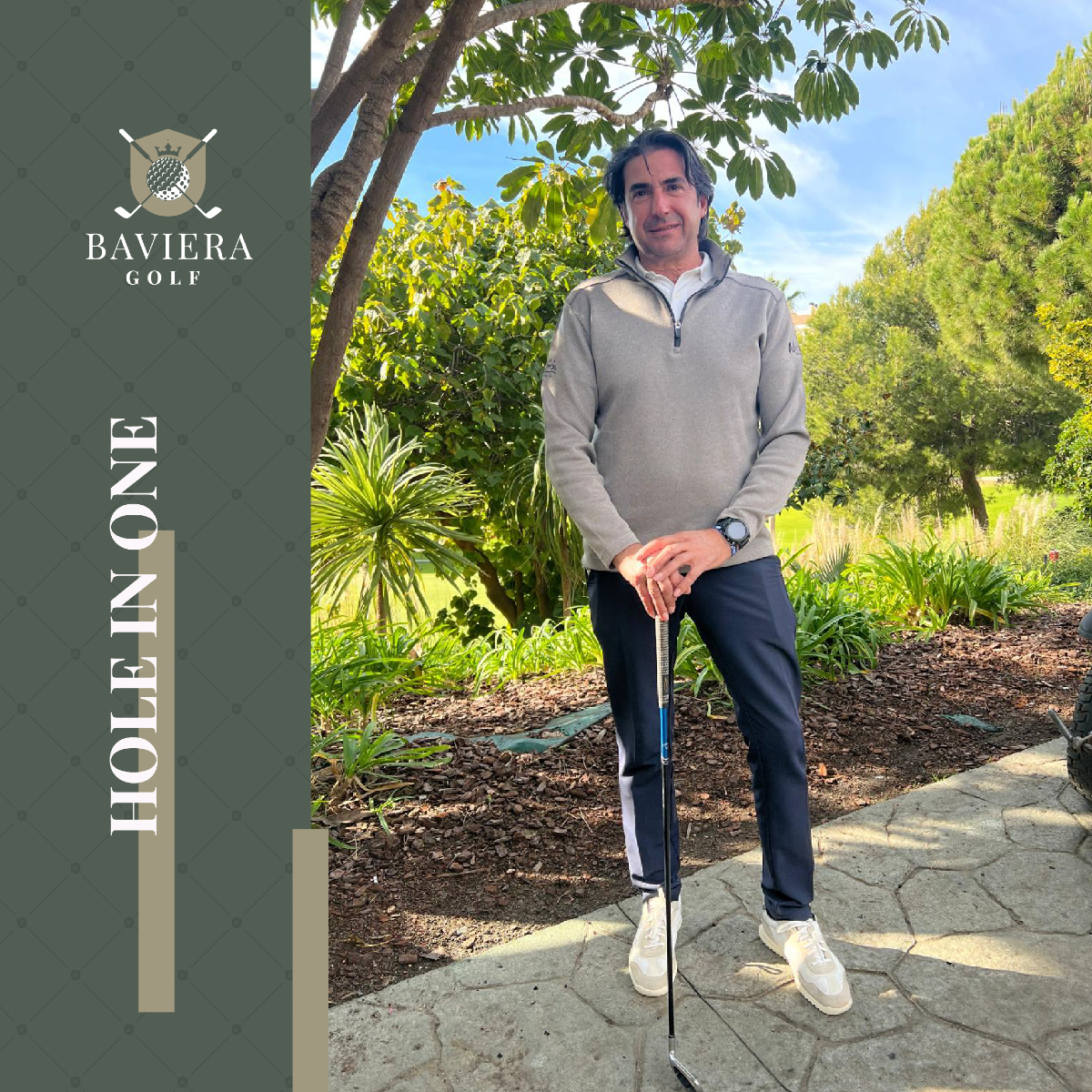 🎉 Congratulations, Antonio Rodríguez! 🎉
Today, we witnessed an impressive achievement at #BavieraGolf. Antonio scored a Hole in One on our 5th hole, using a 5 hybrid on a 149-metre Par 3, Handicap 6! Antonio has demonstrated remarkable skill and precision on the course! 🏌️‍♂️⛳