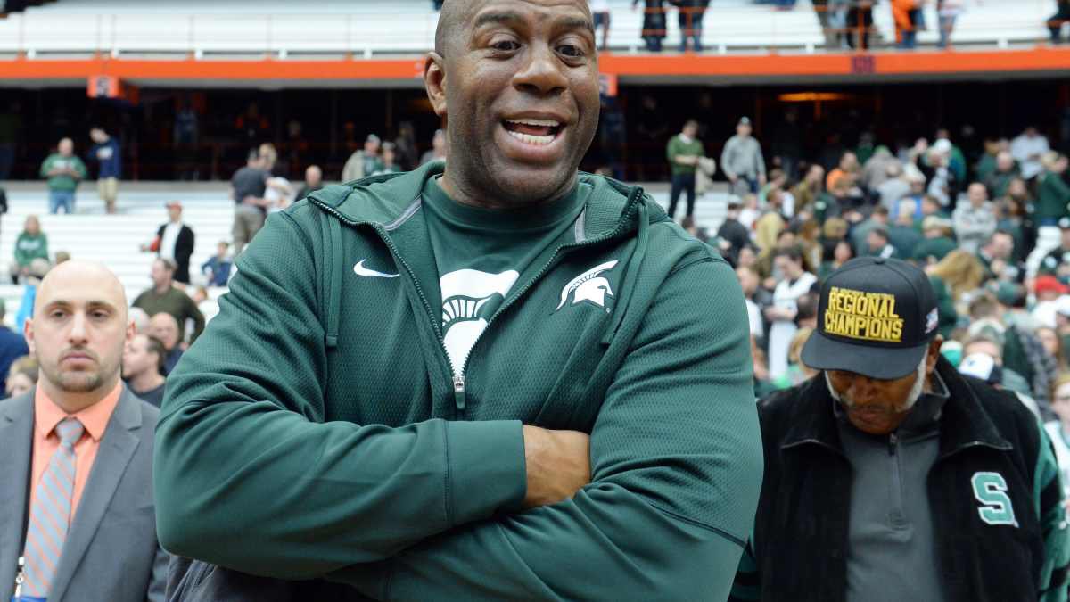 Brody Sheetz (@brodysheetzespn) on Twitter photo #BREAKING: Former NBA player and entrepreneur Earvin “Magic” Johnson is supplying #MichiganState with ‘unlimited NIL resources’, per <a href="/PeteNakos_/">Pete Nakos</a>
Magic, 65, “desperately” wants to see a championship at his Alma mater and is willing to pay whatever it takes to make it happen. #BREAKING: Former NBA player and entrepreneur Earvin “Magic” Johnson is supplying #MichiganState with ‘unlimited NIL resources’, per <a href="/PeteNakos_/">Pete Nakos</a>
Magic, 65, “desperately” wants to see a championship at his Alma mater and is willing to pay whatever it takes to make it happen.