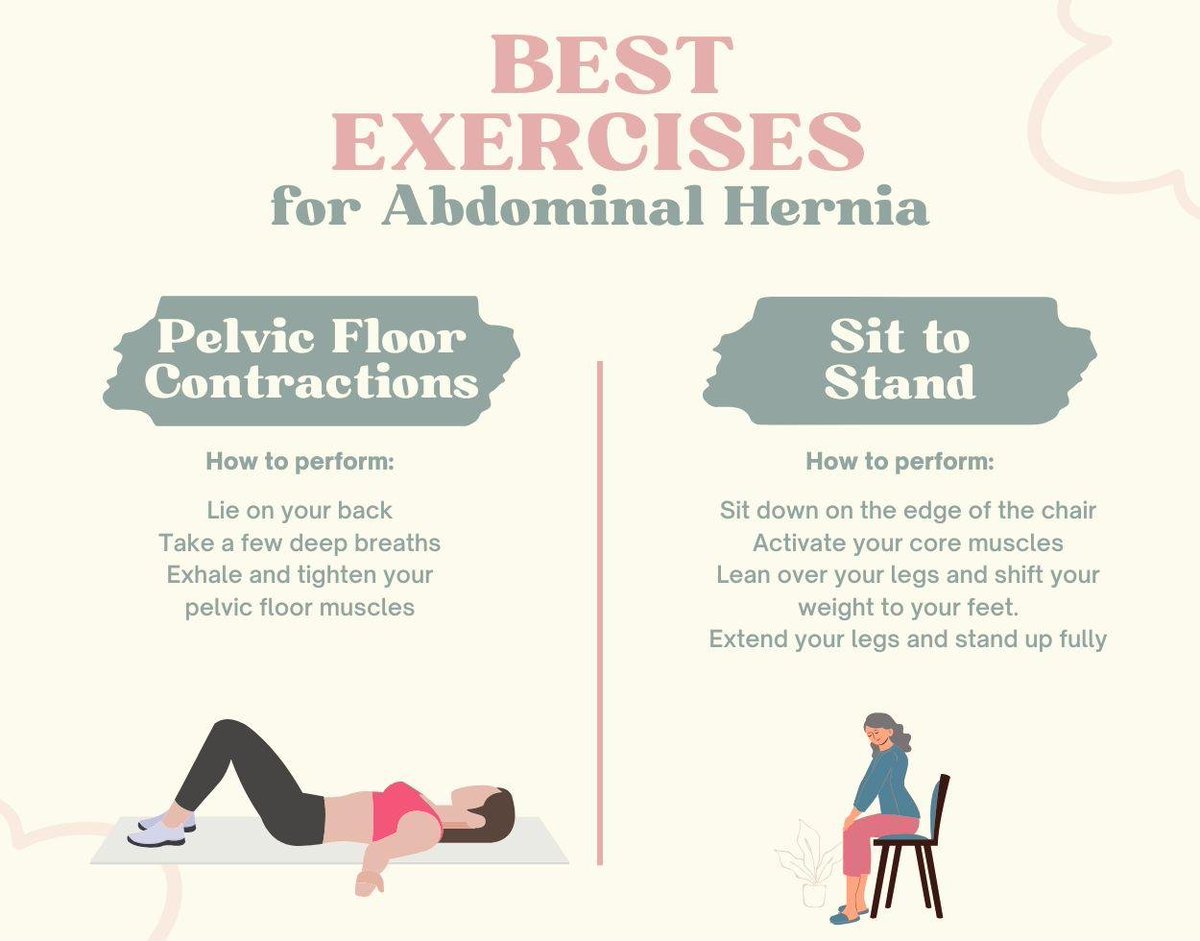 GiTriborough's tweet photo. Exercises for abdominal hernia are best performed during recovery from hernia surgery. Speak to your healthcare provider before you do these exercises for abdominal hernia. #abdominalhernia #TriboroughGI #Brooklyn #NY https://t.co/WoyxDE7Avj