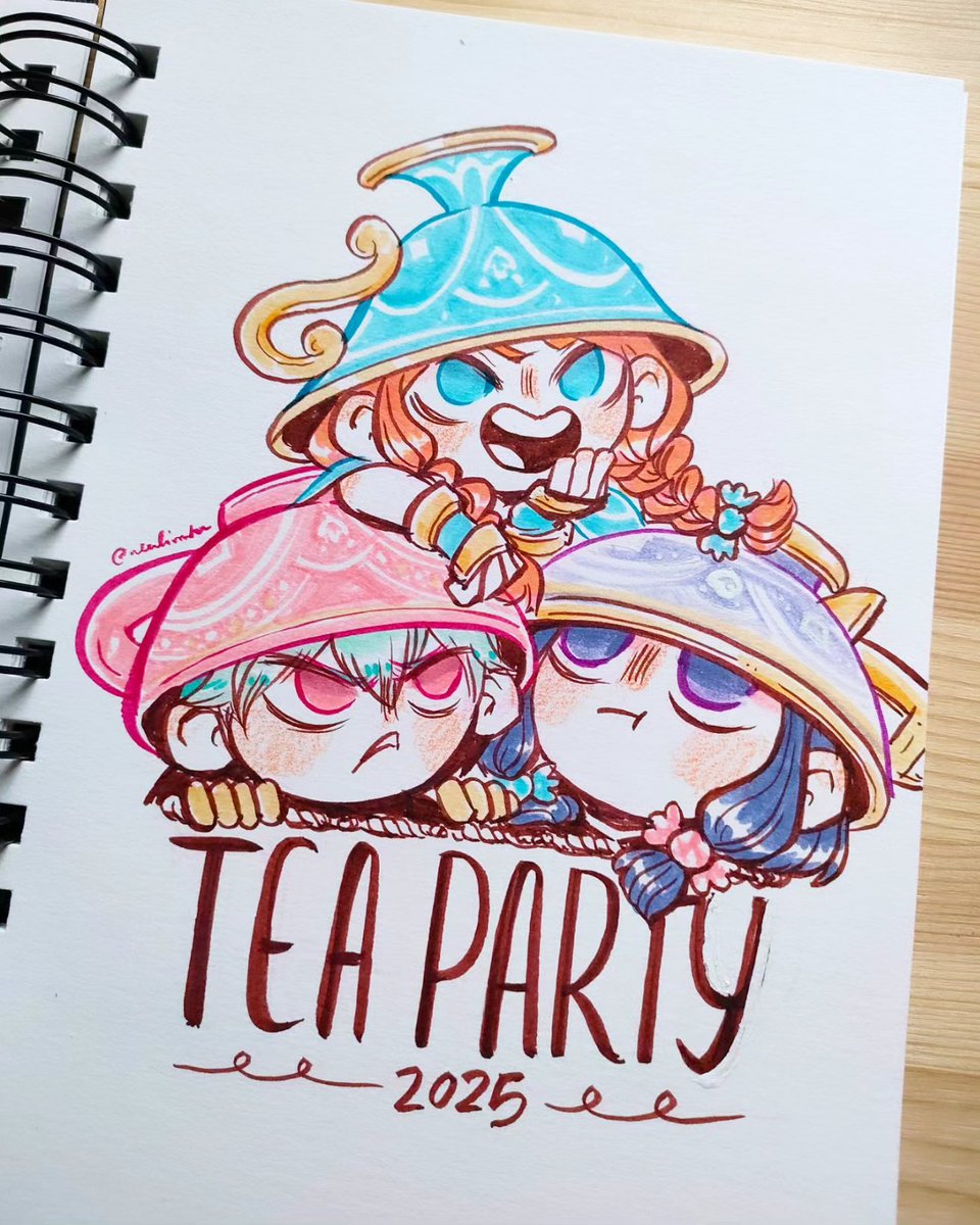 Tea kingdom babies! Happy new year everyone from all of us from the tea party! #ink #teaparty