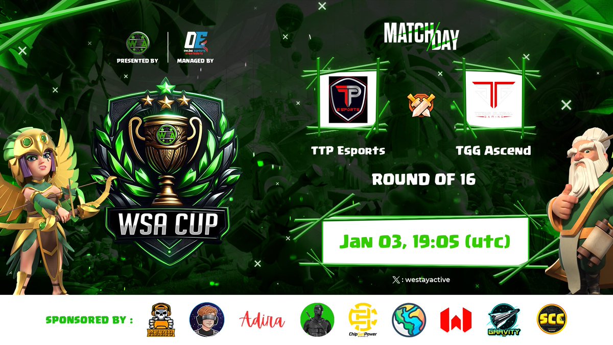 Titan Global Gaming (@titanggaming) on Twitter photo ‼️MATCH DAY‼️
⭕️<a href="/TGG_Ascend/">TGG Ascend</a> are live today in <a href="/we_stay_active/">we stay active wsa</a> Cup against <a href="/EsportsTTP/">TWF Gaming</a> in the Round of 16🔥
⭕️Tune In @ 19:05 UTC:
🇩🇪: twitch.tv/itzzzhenri
🇬🇧: twitch.tv/skullz597 ‼️MATCH DAY‼️
⭕️<a href="/TGG_Ascend/">TGG Ascend</a> are live today in <a href="/we_stay_active/">we stay active wsa</a> Cup against <a href="/EsportsTTP/">TWF Gaming</a> in the Round of 16🔥
⭕️Tune In @ 19:05 UTC:
🇩🇪: twitch.tv/itzzzhenri
🇬🇧: twitch.tv/skullz597