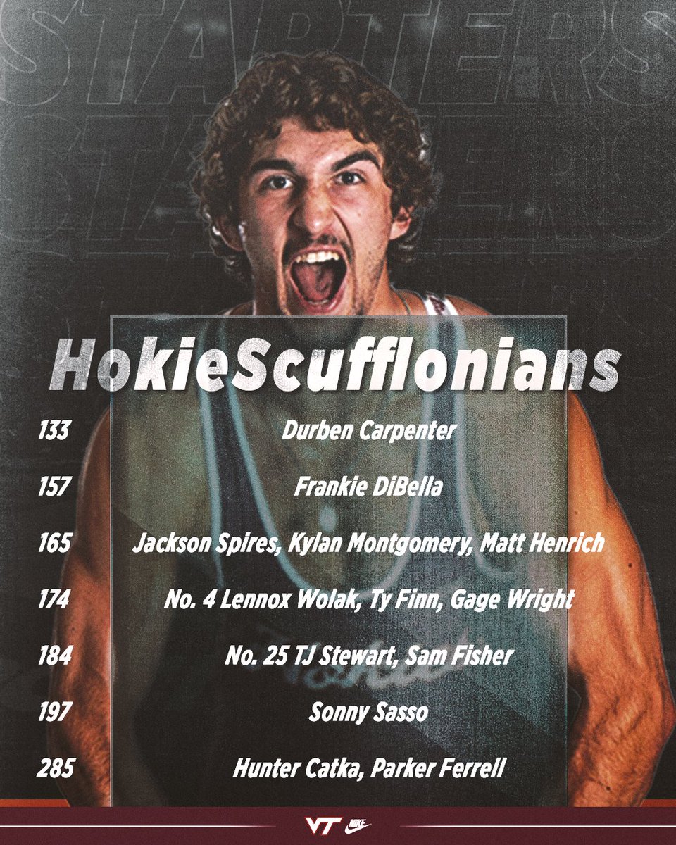 𝙱𝚊𝚌𝚔 𝚝𝚘 𝚆𝚘𝚛𝚔 𝚃𝚘𝚖𝚘𝚛𝚛𝚘𝚠

Hokies 🔜 Chattanooga, TN for the 2025 Southern Scuffle. Action begins at 9AM on Saturday and Sunday live on <a href="/FloWrestling/">FloWrestling</a>!

#ALLINALLTHETIME #Hokies 🦃