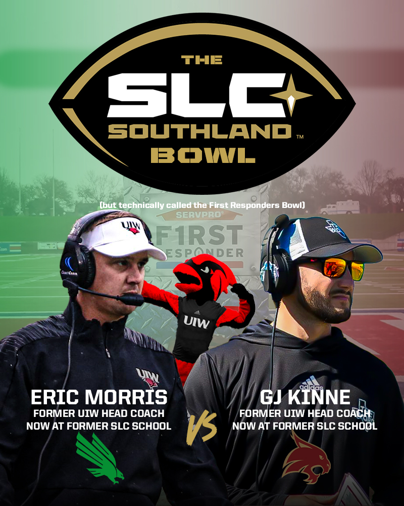 SouthlandSports's tweet image. Ladies and Gentlemen, the Southland Bowl is TODAY!

✅ Two former Southland Champion Head Coaches, both formerly at UIW
✅ Two former Southland schools from the 80s and 90s finding success in the FBS
✅ All in the home of the Southland Conference – Dallas

#GTL