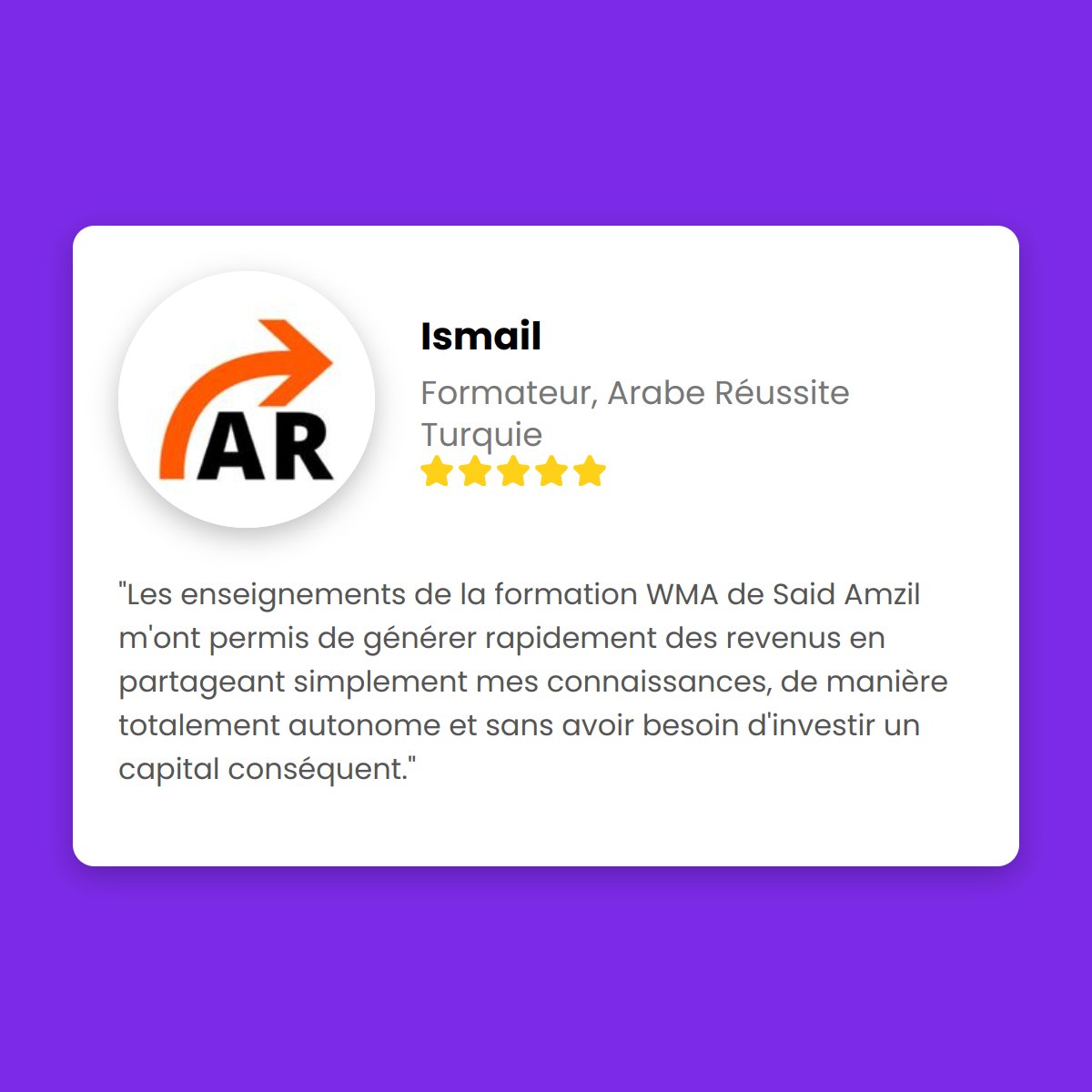 ❤️ Feedback signé Ismail
