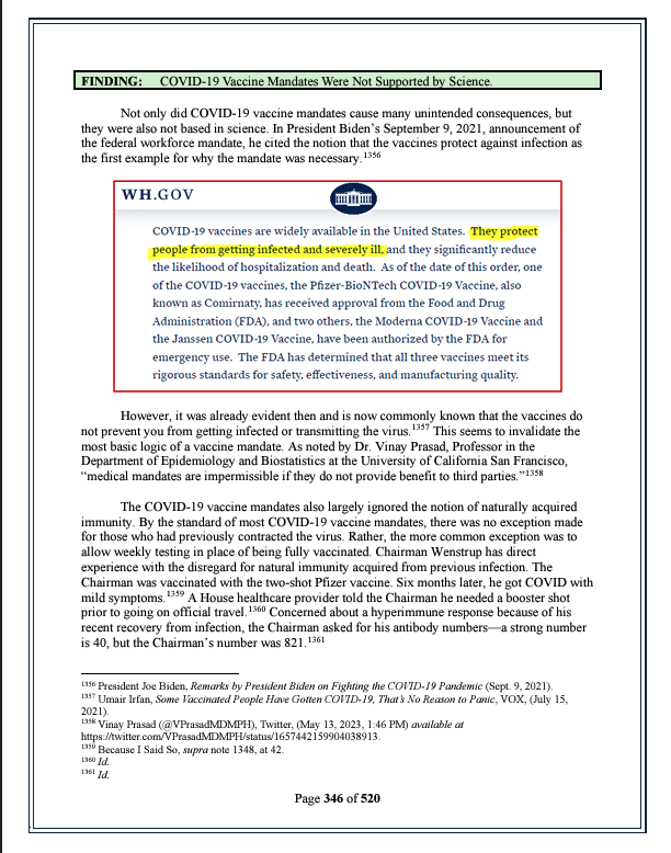 Here's some vindication for every brave American who stood up against tyranny and ridicule for refusing to take a shot that did nothing.