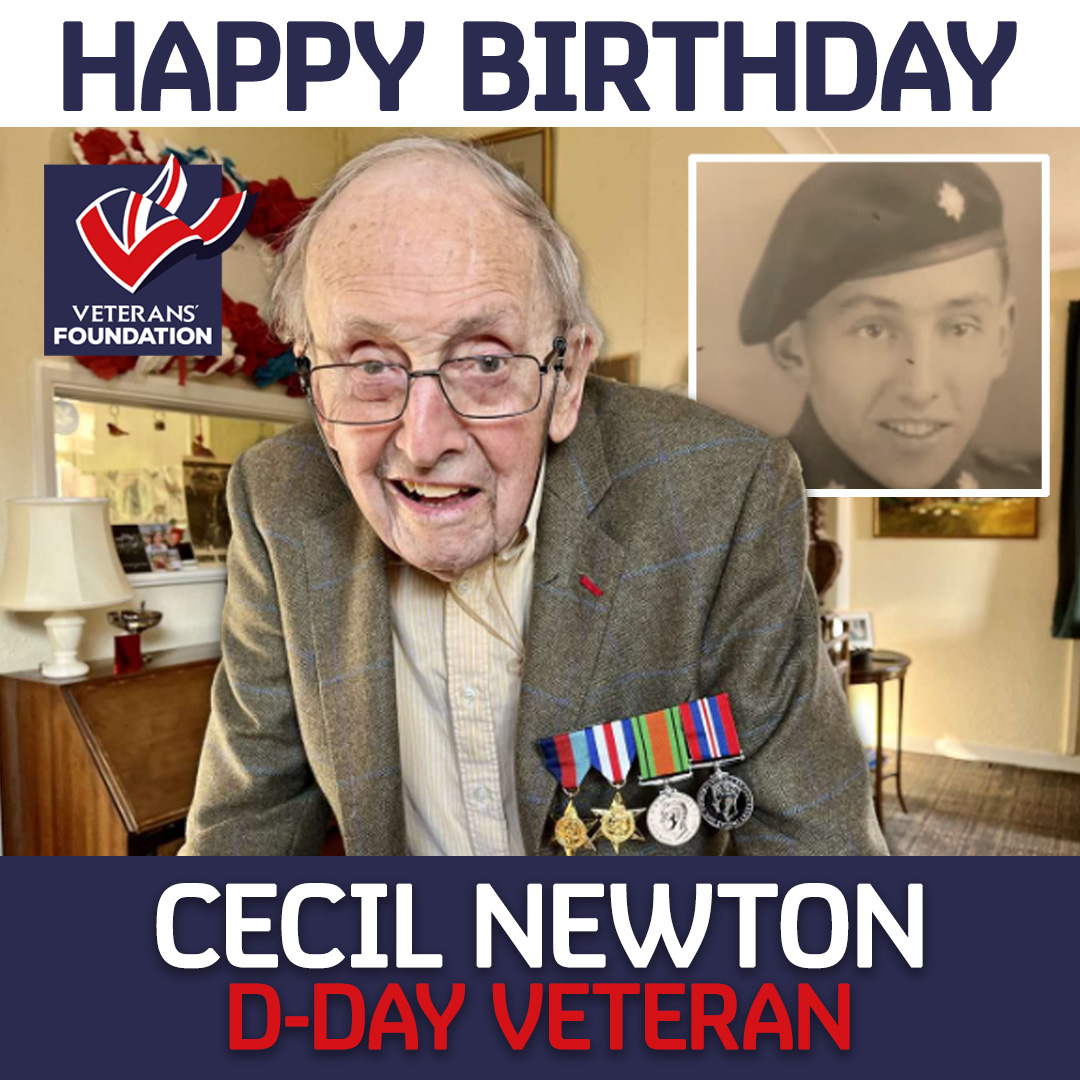 VeteransFdn's tweet photo. 🎉🎈Join us in wishing D-day veteran Cecil Newton a very happy 101st birthday! 

Cecil landed in an amphibious tank on Gold Beach on D-day, and was among those tasked with attacking part of the German concrete defences. 

We hope he had a lovely day. 🎂

📰Source: Newbury today https://t.co/gtTWUoQUC0