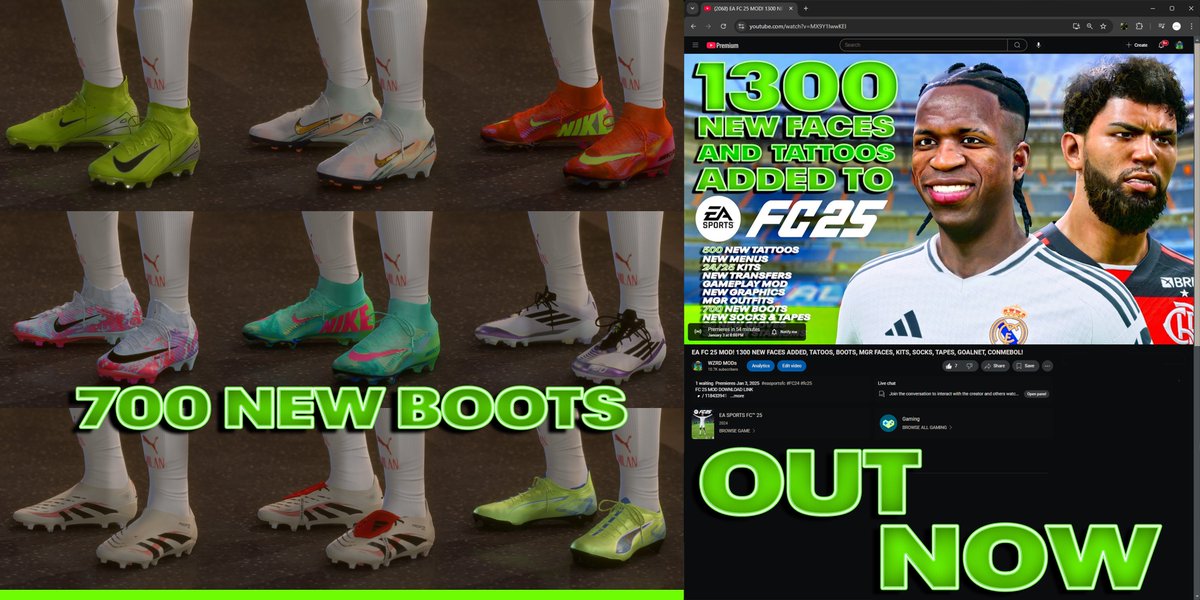 WZRD MODs (@wzrdmod) on Twitter photo new year new mods, our first #FC25 mod is out now!⤵️
youtu.be/MX9Y1IwwKEI?si… new year new mods, our first #FC25 mod is out now!⤵️
youtu.be/MX9Y1IwwKEI?si…