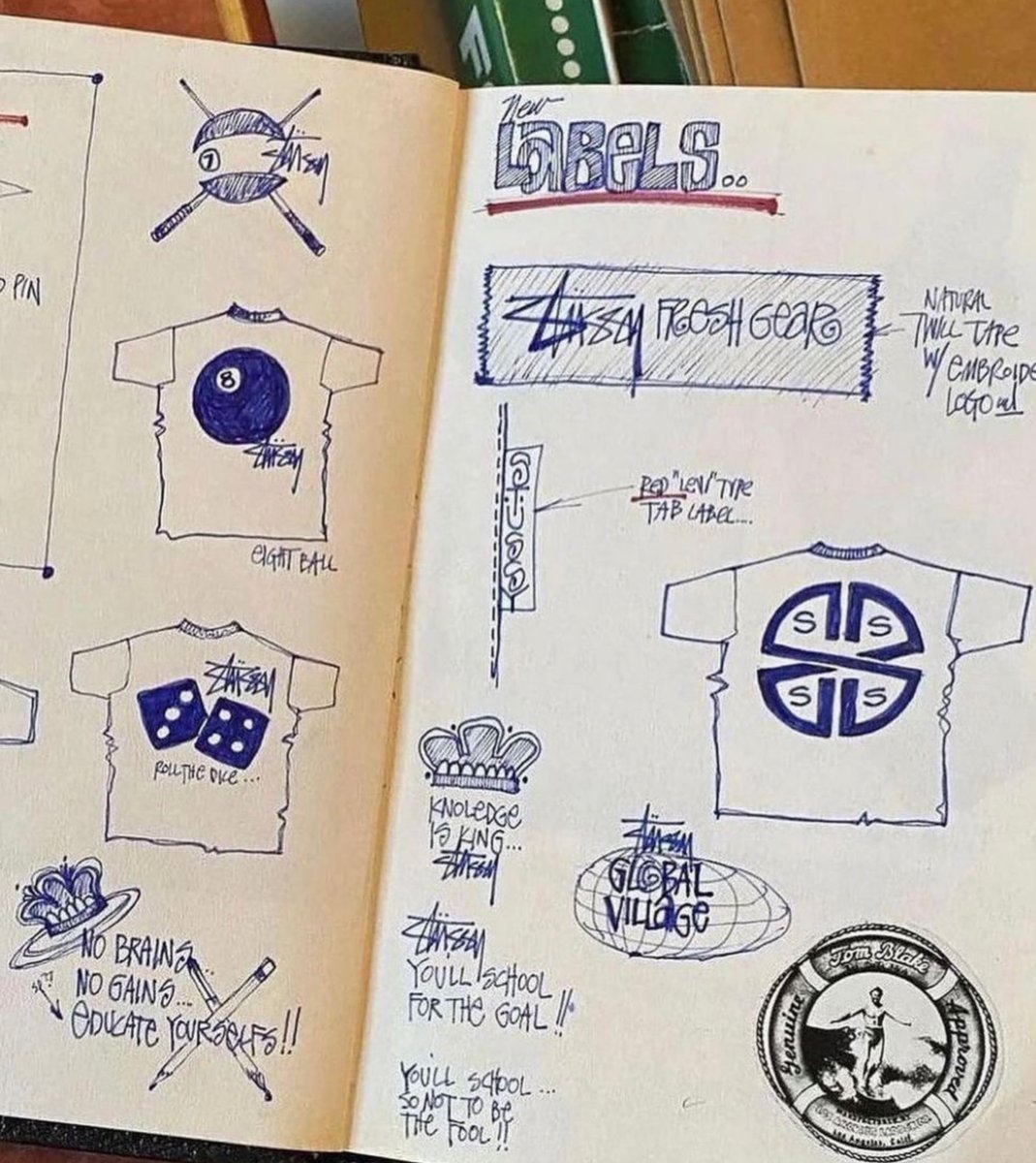 Shawn Stüssy's 1990s sketchbook.... #Stussy
