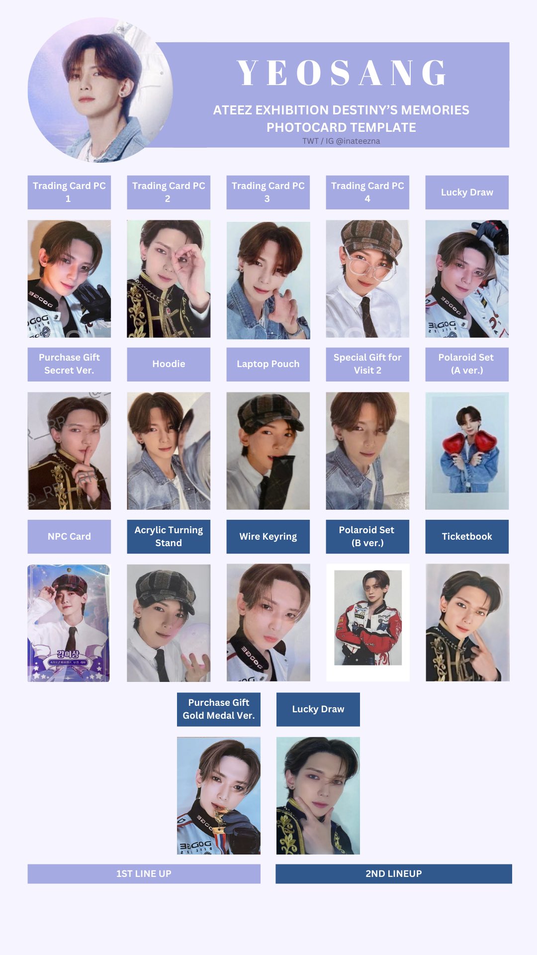 ATEEZ Destiny exhibition 2期特典トレカ コンプセット② ATEEZ(エイティーズ・アチズ) 展示会 2 セッション スタンプ
