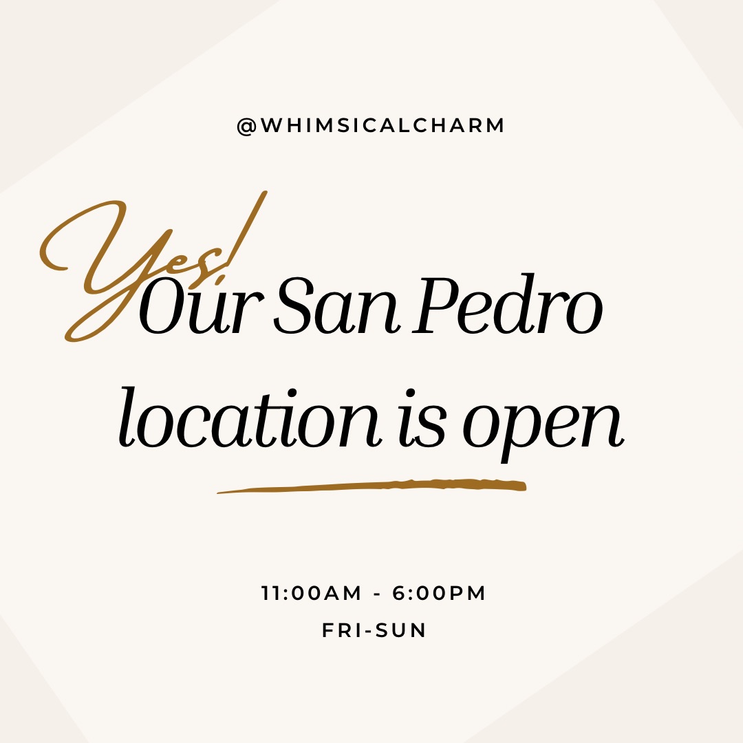 We’re back, San Pedro! 🎉 After our holiday break, Whimsical Charm is open and ready to help you find the perfect baby gifts. Stop by and shop our cozy, USA-made blankets, robes, and apparel today! 

📍Find us in @craftedportla
     Fri-sun 
     11am-6pm

#babyclothes #ShopLocal
