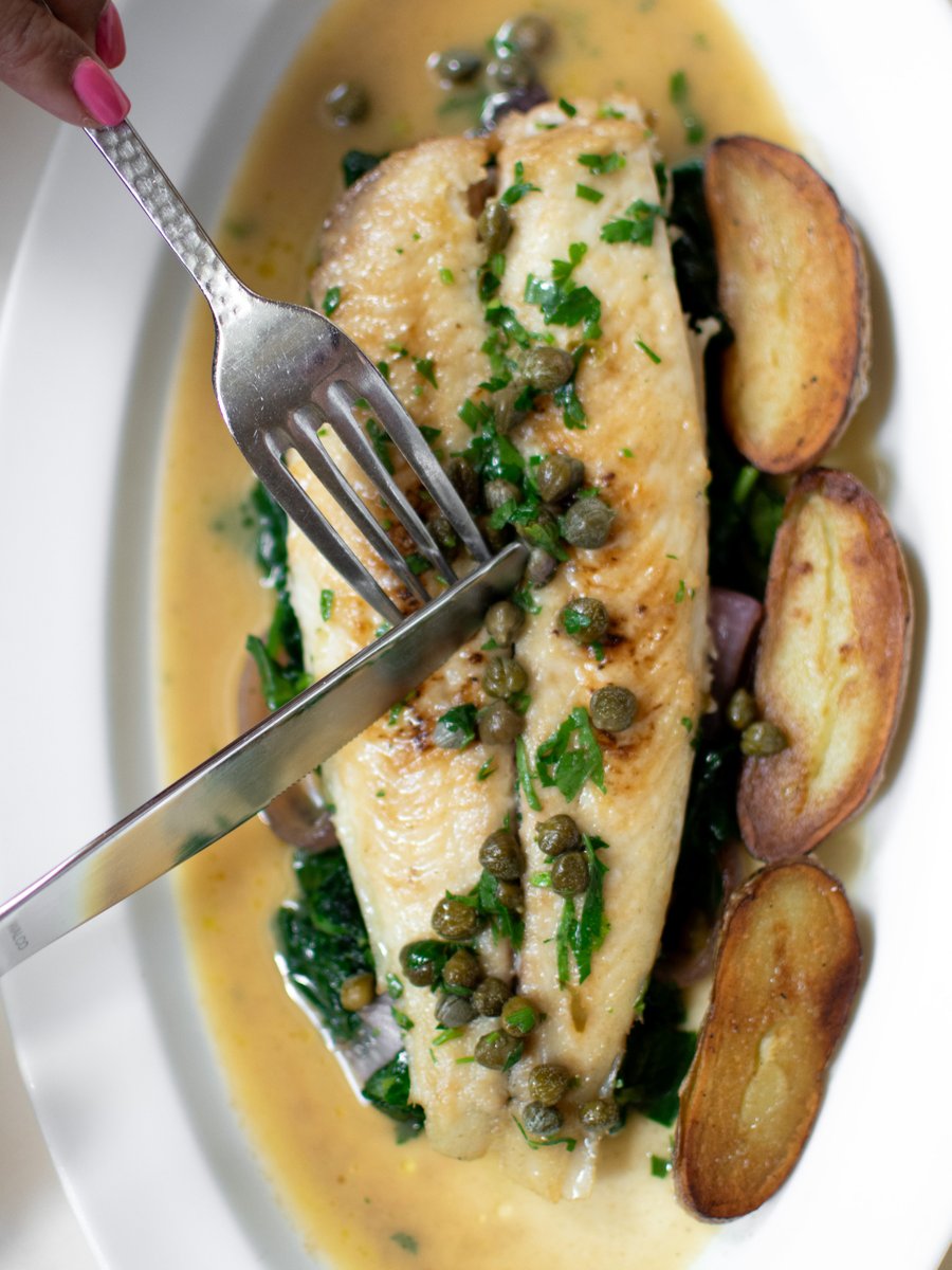 Come experience our Dover Sole Meunière, delicately prepared with Lemon and Capers, and expertly finessed with a Sauté of Spinach, Onions and Fingerling Potatoes.

Make your reservation at MistralBistro.com