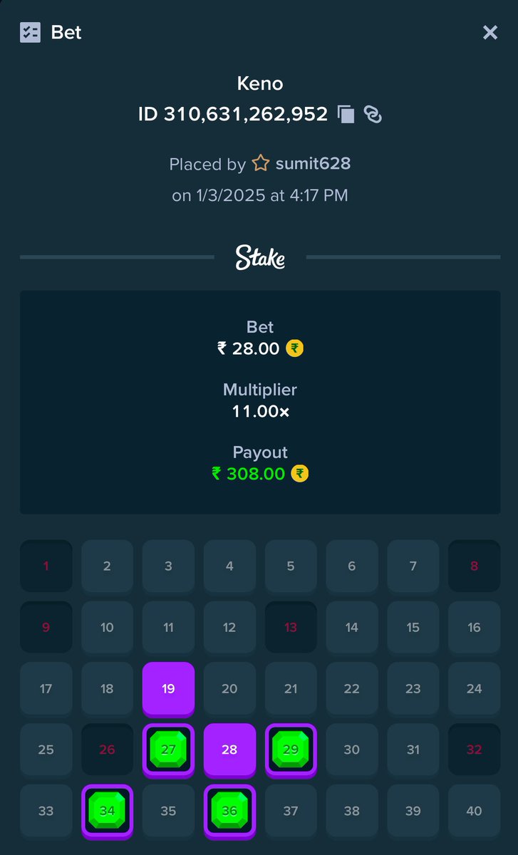 ma5aara's tweet photo. @StakeIND Stake id: sumit628
Bet id: casino:310631262952
@StakeIND @Stake https://t.co/5K59B7lV4a