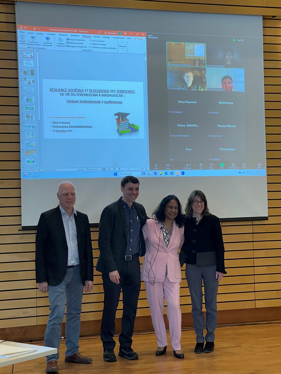 CRMR_Qc's tweet photo. 👏🎓 Félicitations à Vololoniaina Rasoarimanana pour la brillante soutenance de sa thèse de doctorat en sciences forestières le 19 décembre 2024!
👉  Fr : https://t.co/cB04ogD3vs / Eng: https://t.co/DrLPSkRpin

@ffggulaval
@universitelaval https://t.co/M5M5OsYo0C