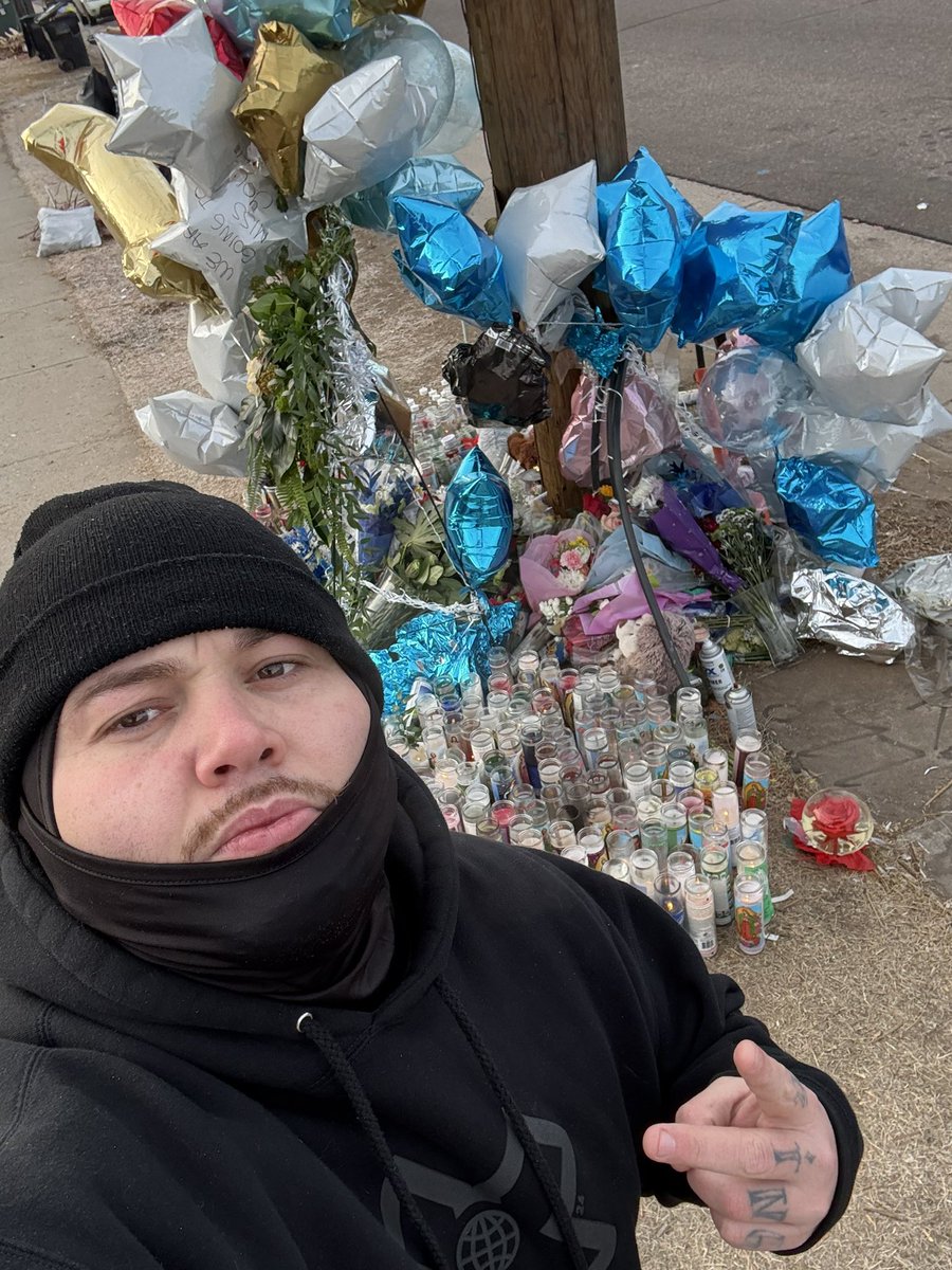 While on my walk to the gym I noticed this street burial. I stopped to pay my condolences. I recently lost my oldest brother a few weeks ago and my middle brother 7 years ago. I just pray that this family gets through it. I know your pain