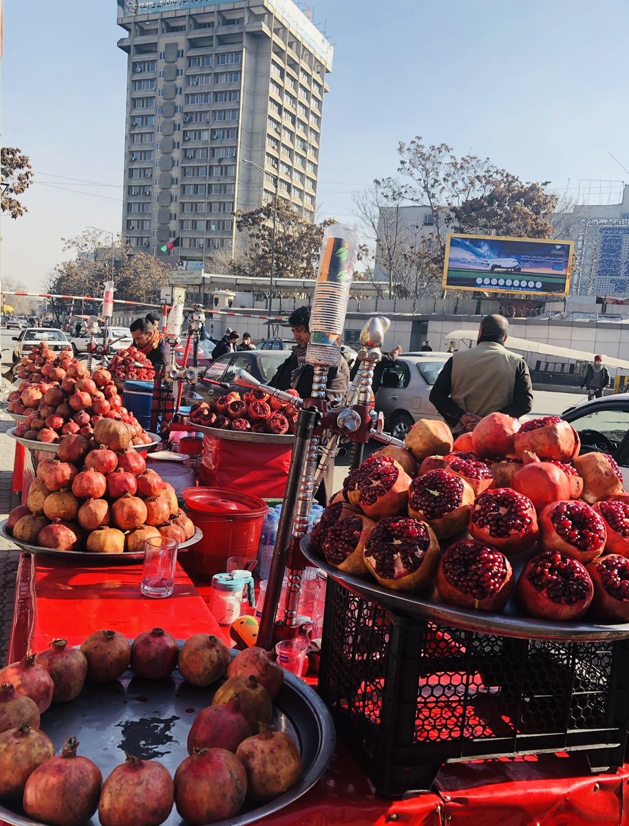 Pomegranates on Kabul streets. 🤤