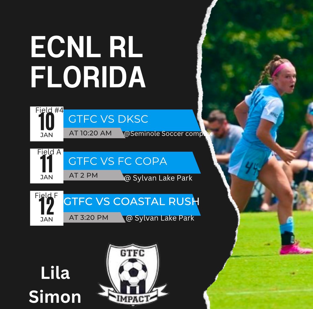 One week until we kick off in Florida‼️
<a href="/GTFCImpact/">GTFC Impact</a> <a href="/KentStSoccer/">Kent State Soccer</a> <a href="/AWHSSoccer/">AWHS Girls Soccer</a> <a href="/ImYouthSoccer/">ECNL/GA/Recruiting/College Soccer</a>