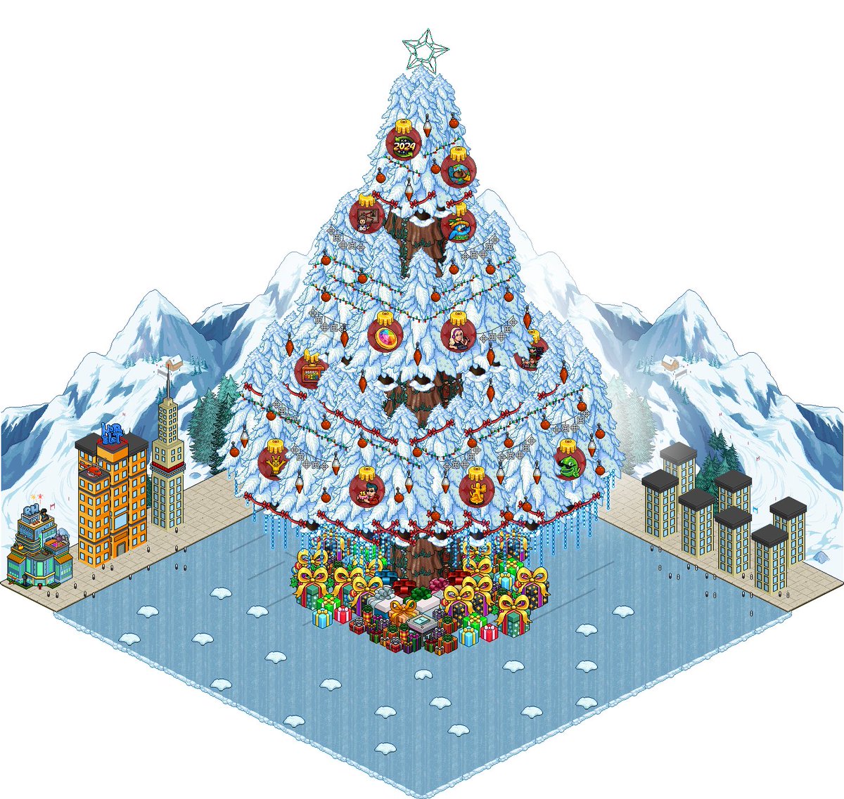 bastardinhablet's tweet image. Todo mundo se reuniu na praça para ver a maior árvore de Natal da cidade. Dessa vez a Bletinha arrasou!

Nick: Bastardinha
#NatalHabblet