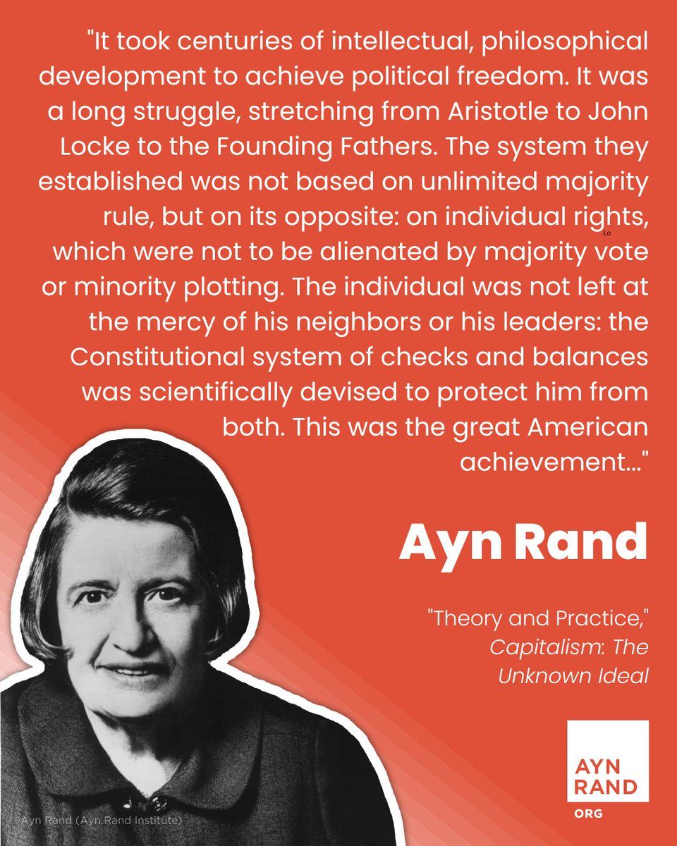 AynRandOrg's tweet photo. Ayn Rand's philosophy continues to remain relevant. Discover Ayn Rand and why philosophy matters: https://t.co/Ap3qkQoMZX https://t.co/GYwVDY3cvG