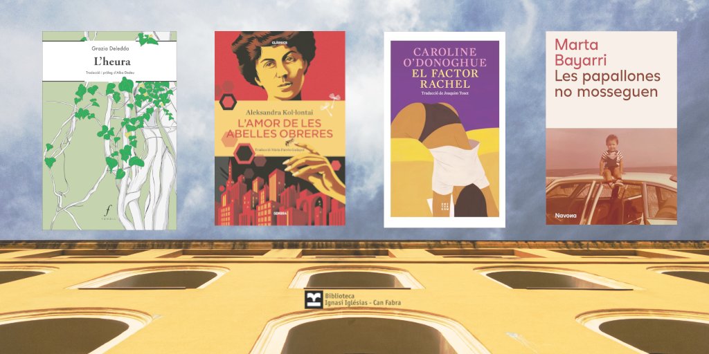 Més novetats de novel·les d'animalons, herbes i coses pròpies de la jovent.
📚L'Heura de Grazia Deledda
📚L'Amor de les abelles obreres d'Aleksandra Kol·lontai
📚El Factor Rachel de Caroline O'Donoghue
📚Les Papallones no mosseguen de Marta Bayarri