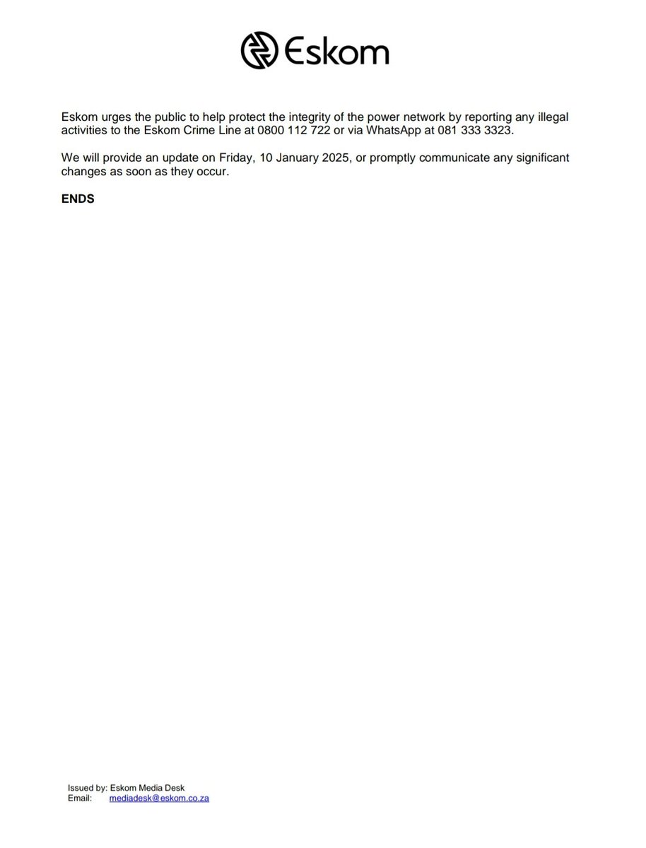 Eskom Hld SOC Ltd tweet media