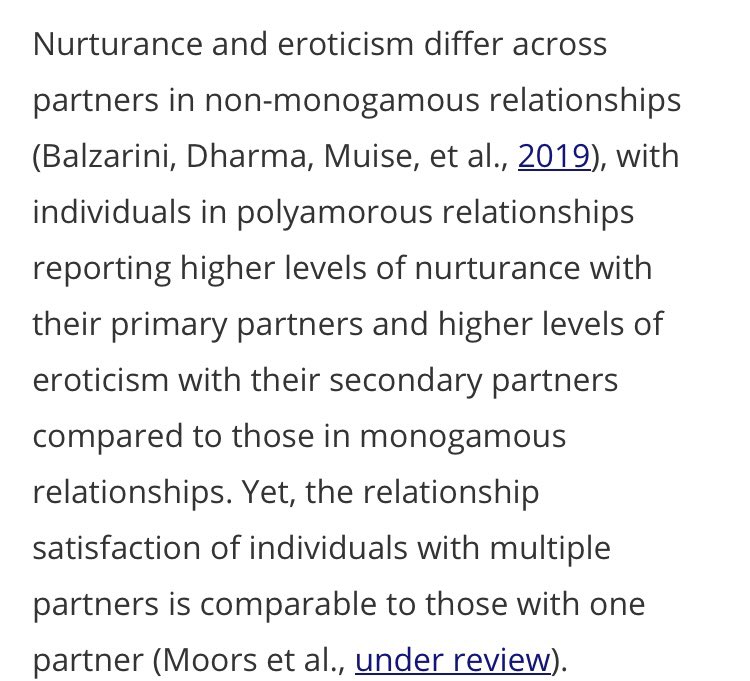 Dr. Justin Mogilski (@justin_mogilski) on Twitter photo Thereās this overall trend (different, large samples) where non-mono ppl rate one partner as more nurturant or erotic than the other.
Nevertheless, self-reported satisfaction is comparable in monogamous and non-monogamous relationships.
<a href="/ACMoors/">Amy C. Moors, Ph.D.</a> <a href="/RhondaBalzarini/">Rhonda Balzarini, PhD</a> Thereās this overall trend (different, large samples) where non-mono ppl rate one partner as more nurturant or erotic than the other.
Nevertheless, self-reported satisfaction is comparable in monogamous and non-monogamous relationships.
<a href="/ACMoors/">Amy C. Moors, Ph.D.</a> <a href="/RhondaBalzarini/">Rhonda Balzarini, PhD</a>