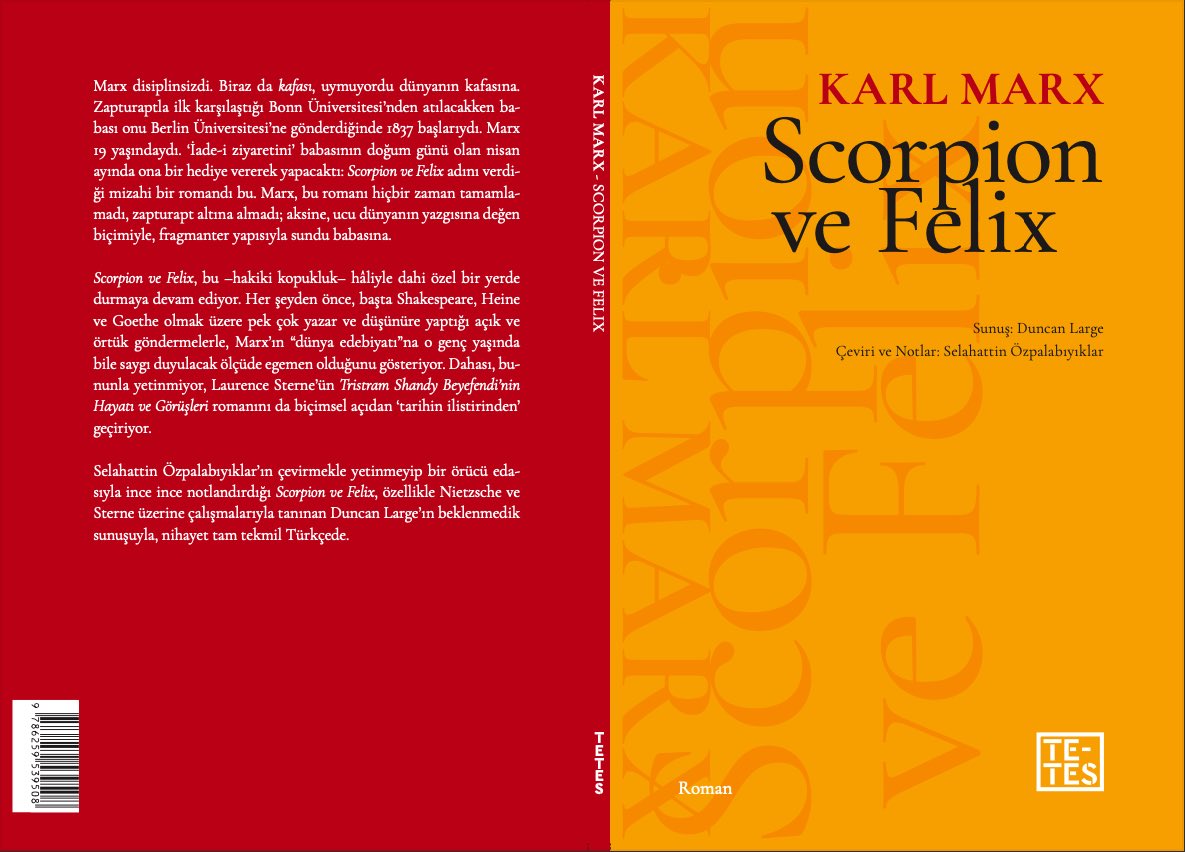 "Dünya İşçisi" #KarlMarx 19'unda yazıp bırakmıştı, ben çevirmenliğimin 40. yılında başlayıp 70'ime girerken bitirdim. İnce ince de notladım. <a href="/kayatanis/">Kaya Tanış</a> dostumun yayınevi <a href="/TetesKitap/">Tetes Kitap</a> yayımladı. Şimdi söz yargıcımız olan okurun: Ona düşen, farkı görüp takdir etmek.