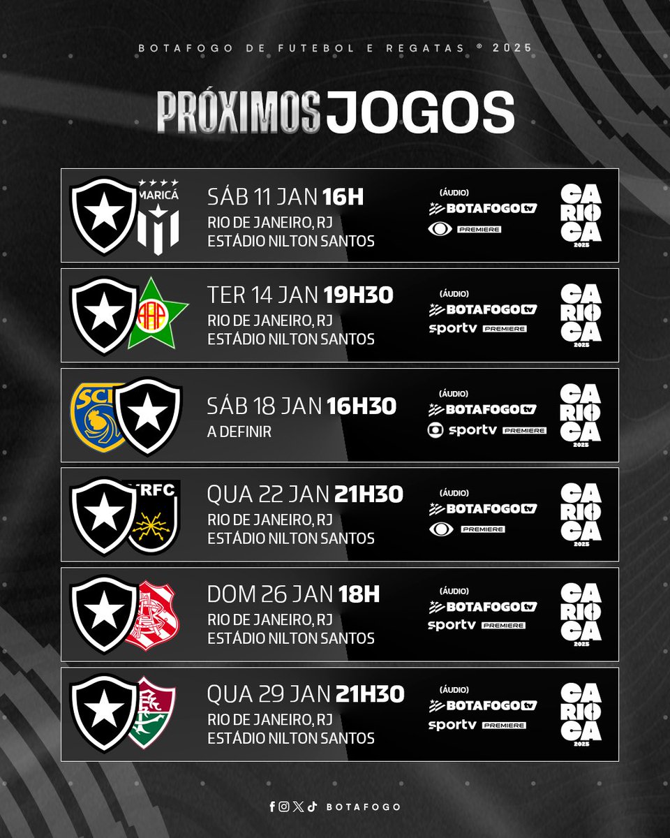 OS PRIMEIROS DESAFIOS DA TEMPORADA 2025! ⚽️📆 #VAMOSBOTAFOGO