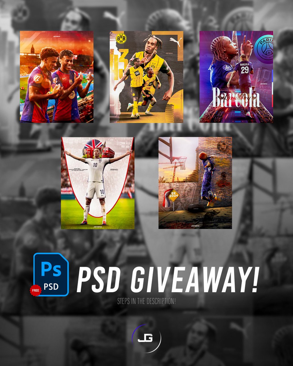Joeygrphx's tweet image. ‼️ FREE PSD GIVEAWAY TO START 2025‼️
To get these 5 PSD files:
Like ❤️
Comment “PSD” 🗯️
Repost 🔁
Follow @Joeygrphx 📲
I will pick 5 winners who will get these 5 PSD files 📨
#Giveaway #Smsports