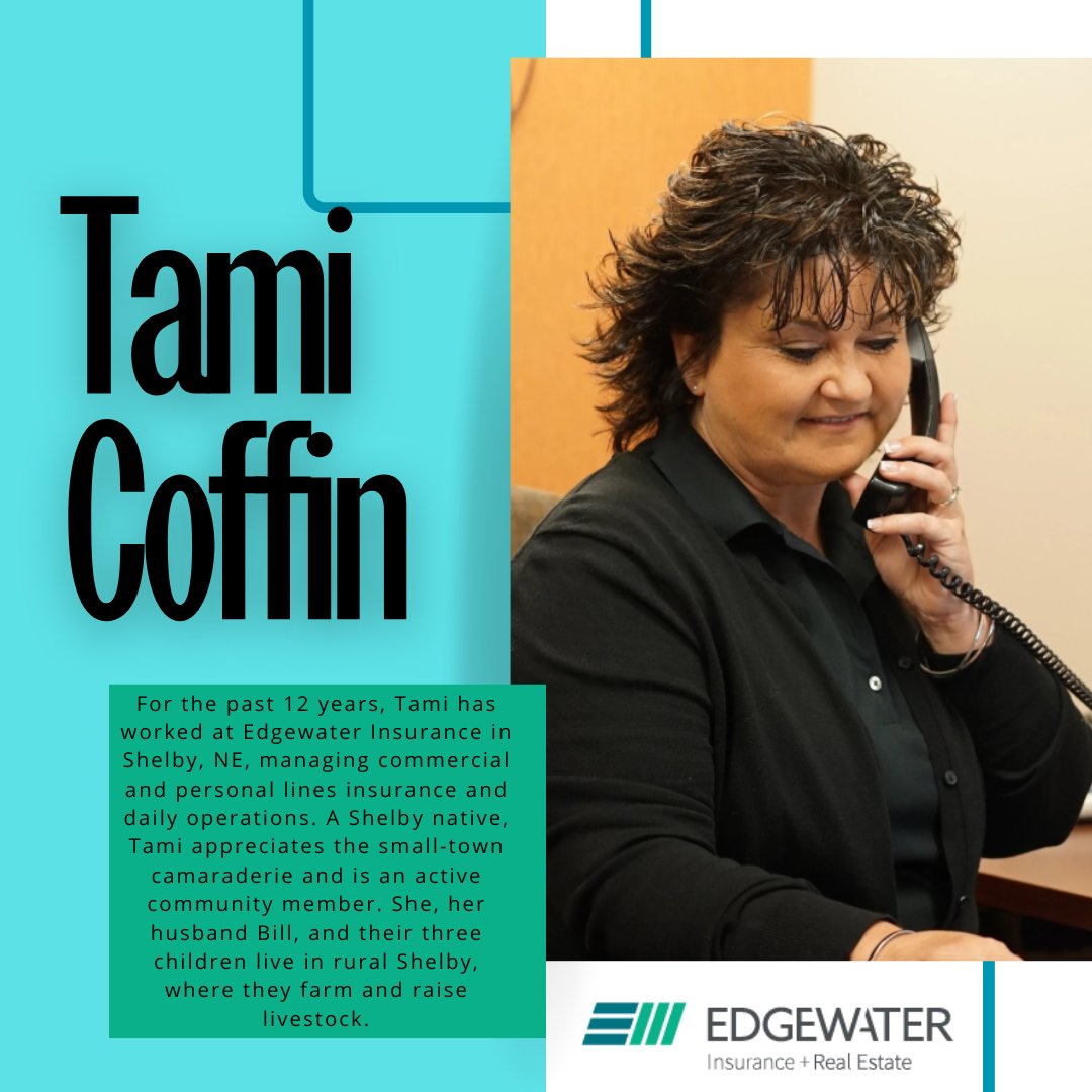 Edgewater_Blair's tweet image. Tami is essential to our Shelby branch. Thank you for all that you do, Tami!

#ShelbyNE #Insurance #NebraskaInsurance #KansasInsurance #IowaInsurance #EdgewaterInsurance #WurthMedia