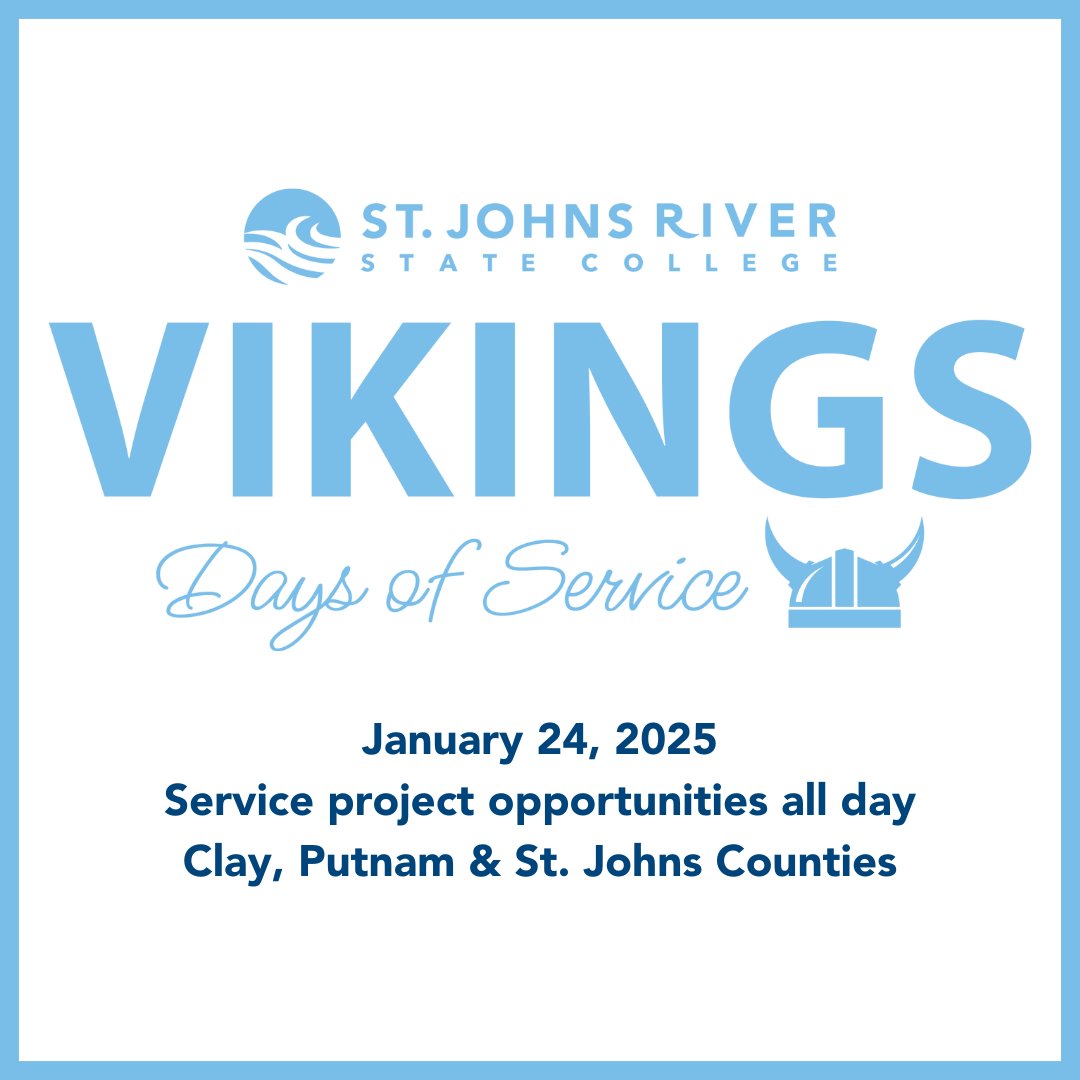 SJRState's tweet image. Three weeks until Vikings #SpringIntoService! Join us on January 24 for a variety of service project opportunities available all day! All employees, students, and community members are invited to volunteer.

Register at ow.ly/a5Lc50UqCu2.

#SJRState
