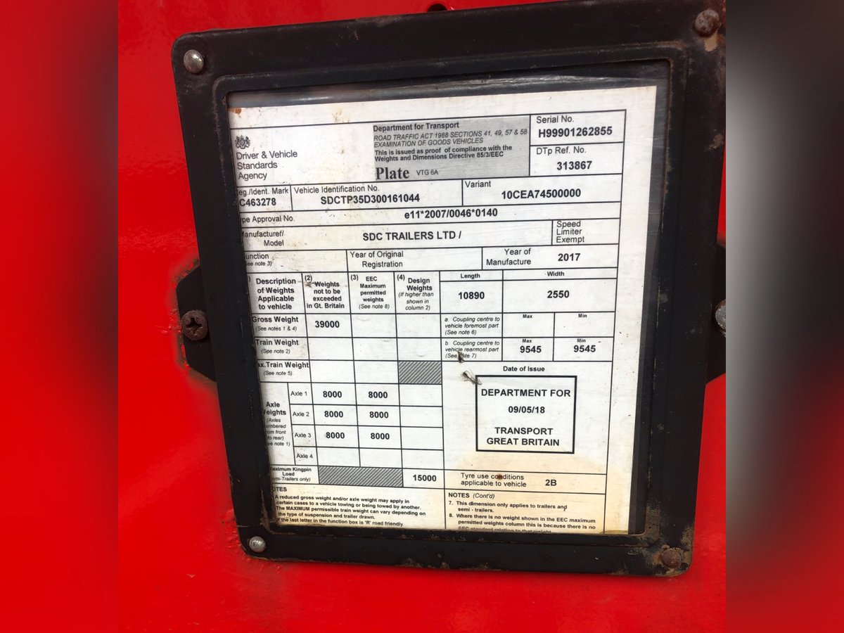 🚨 2017 - SDC Tipper 🚨

Used bulk tipping trailer, 80yd³ capacity, Remote weigher, Draycot body &amp; Gullwing sheet - ideal for scrap haulage!

📞 01773 424 210
📧 info@colsontrailers.co.uk
📍 Heanor, DE75 7RJ, UK

colsontrailers.co.uk/stock

#ForSale #Tipper #HeavyDuty #ScrapMetal