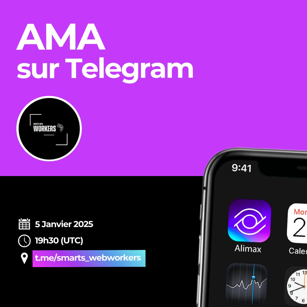 Rejoignez-nous pour découvrir Alimax, la nouvelle méthode pour gérer vos actifs en toute simplicité et sécurité !
Un grand Merci à <a href="/G_Legendaire/">AK.BNB 🇨🇮 ⭐⭐⭐</a> pour son accueil sur t.me/smarts_webwork…