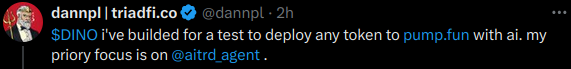 reCarZio's tweet photo. @Dougie2xx @poseidonssol @toly @solana You know I am a specialist of fading 10x, so you should probably enter. I faded it when I read his comment. I do not think that he will do something with DINO, but open source it only, hoping someone else will do, but if they do, why would they not do their own coin. https://t.co/zoWQiraaoR