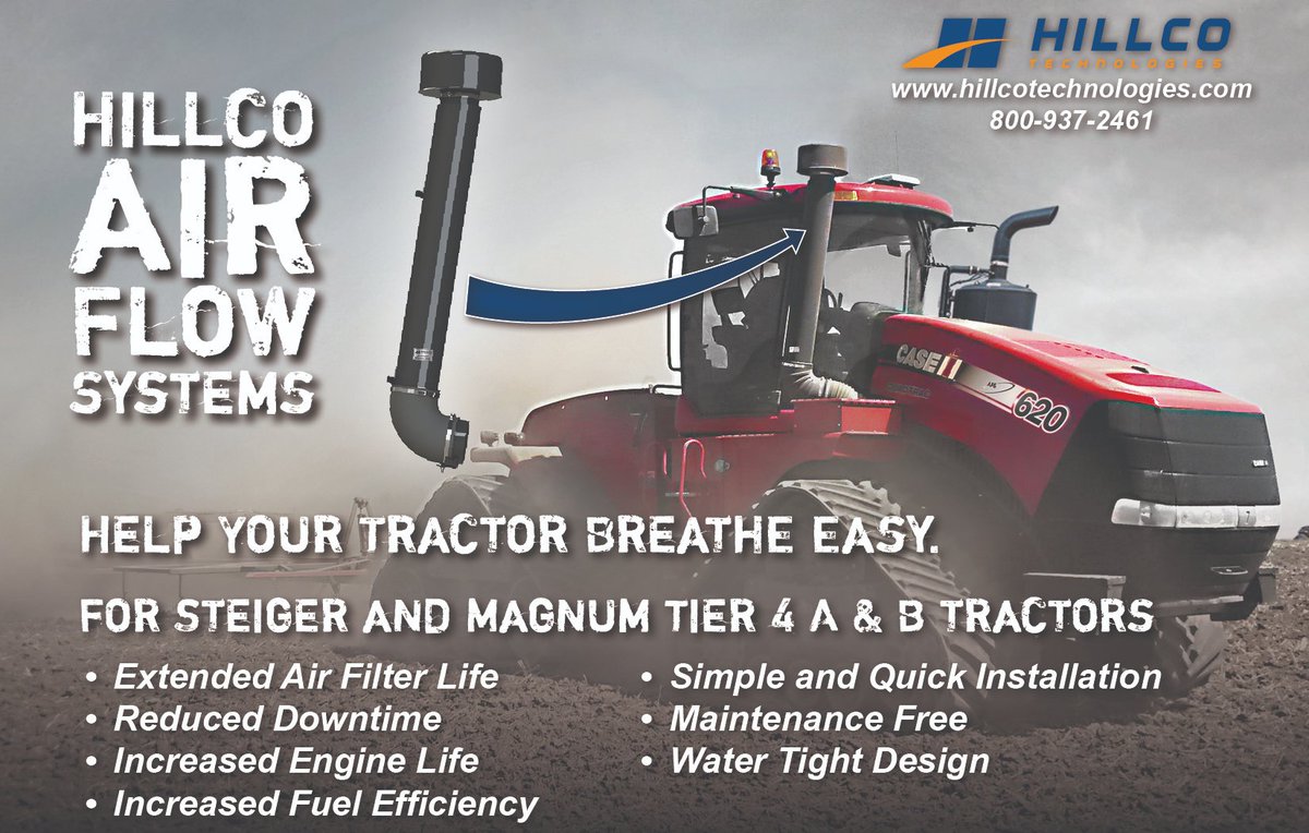 Hillco_Tech's tweet image. New Years Resolution 2025: Help Your Tractor Breathe Easy
Shop Hillco Air Flow Systems Online at hillcotechnologies.com

#newyear2025 #hillco #airflowsystem #tractorlife #agriculture #downtimeprevention #newyearresolution2025