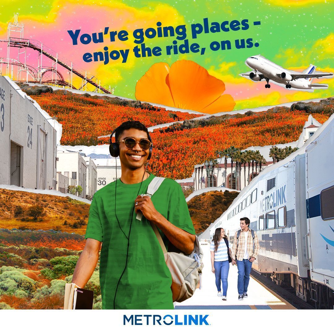 Every Destination, Everyday Body! The Student Adventure Pass connects every student to every Metrolink destination, every day. Get your mobile Student Adventure Pass. #metrolink #studentadventurepass #travella