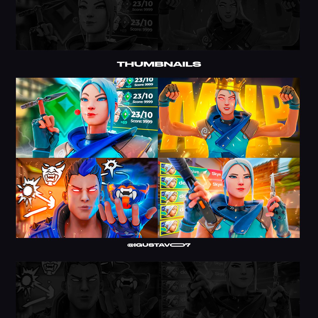 Thumbnails 3D Valorant
Agradeço a todo feedback 

#VALORANT #Thumbnail #Designer