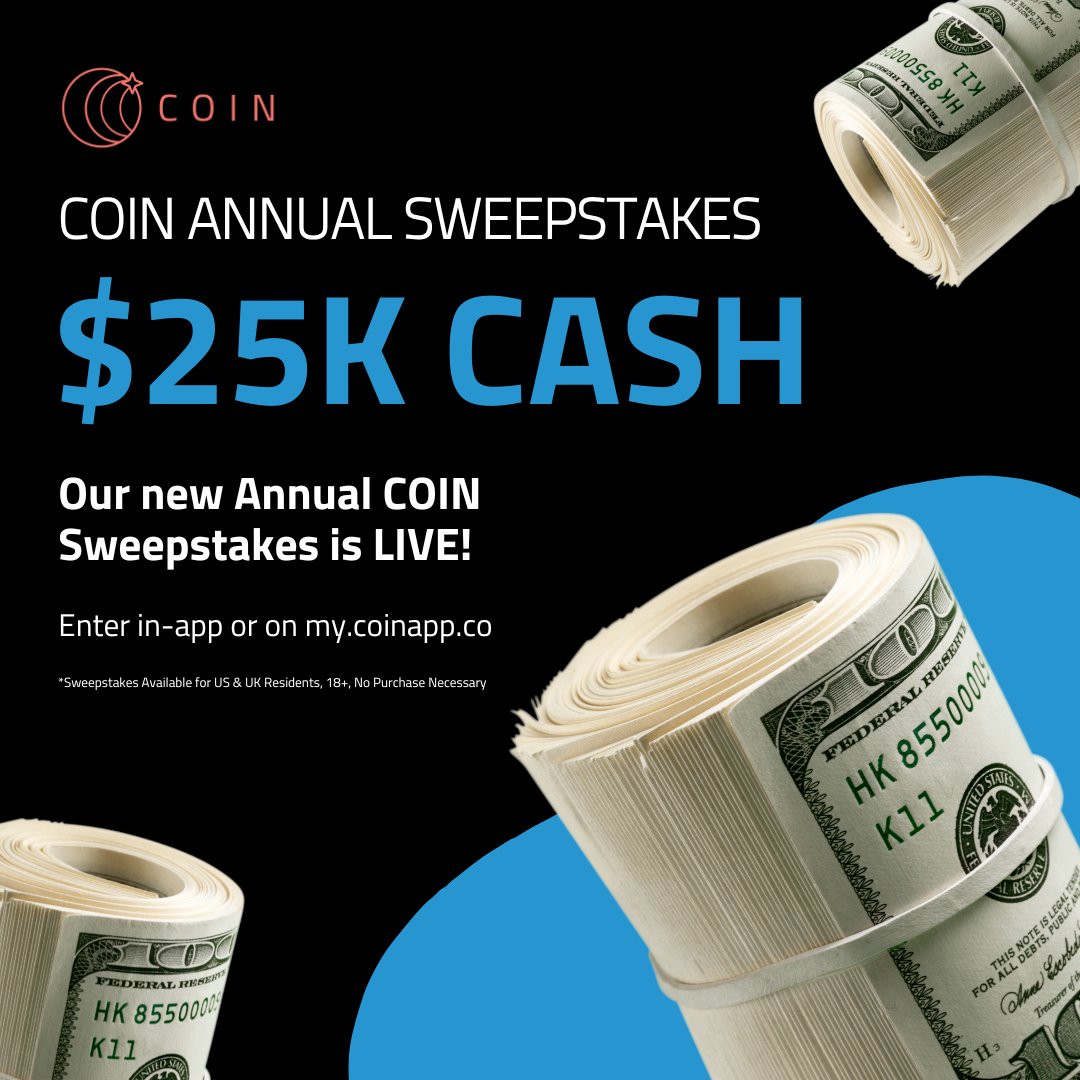coin_with_us's tweet image. 🤯 Could $25,000 change your life?
Deadline: December 30, 2025, at 8:59:59 PM PST.
Take advantage of up to 75% off with bulk entry discounts!
my.coinapp.co/applink/sweeps…
