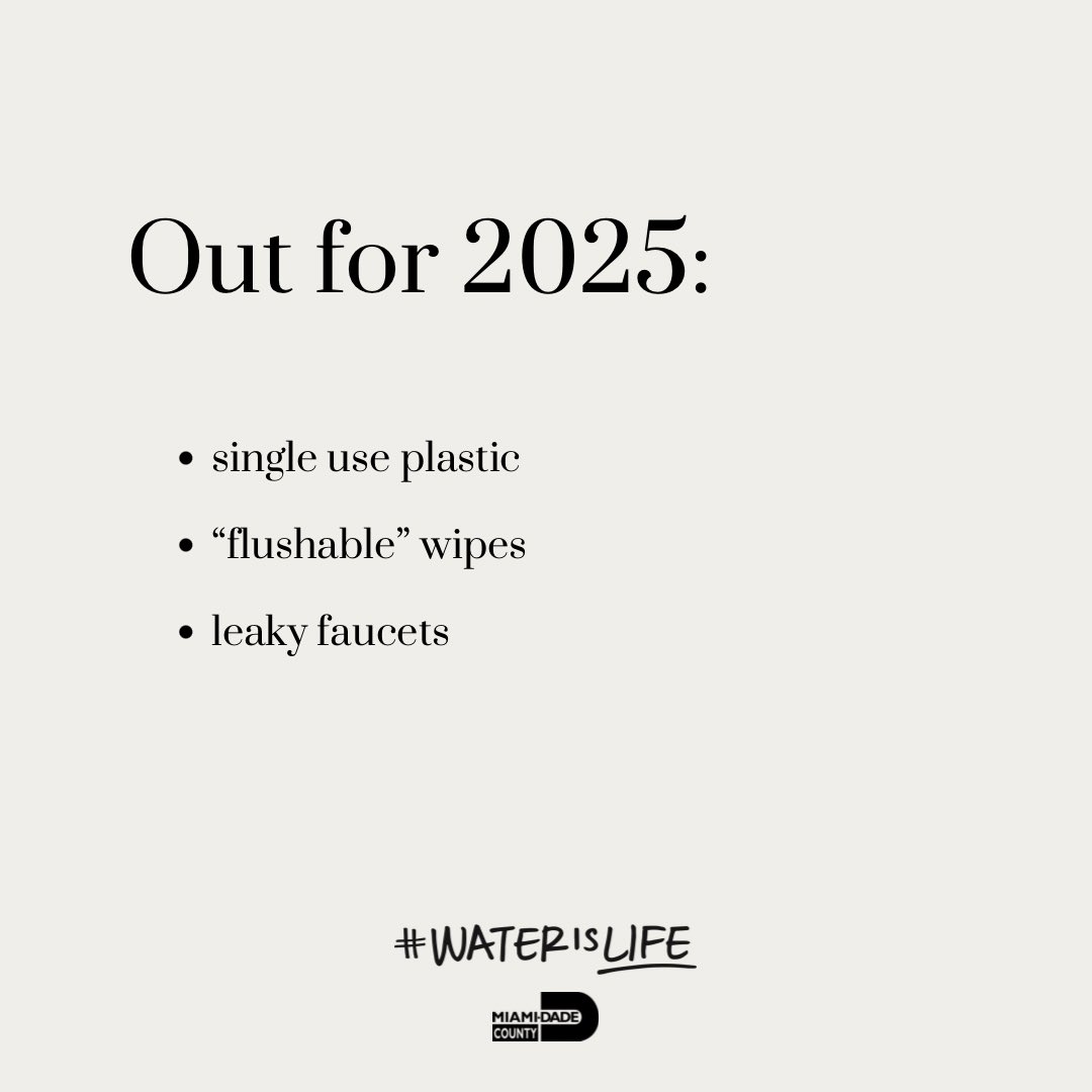 New year, new habits! Let’s make 2025 the year of smarter water choices. 

Last year, our staff repaired 665 clogs caused by items that shouldn’t have been flushed or poured down drains, like wet wipes. 

Let’s work together to keep our pipes clear &amp; our system flowing smoothly!