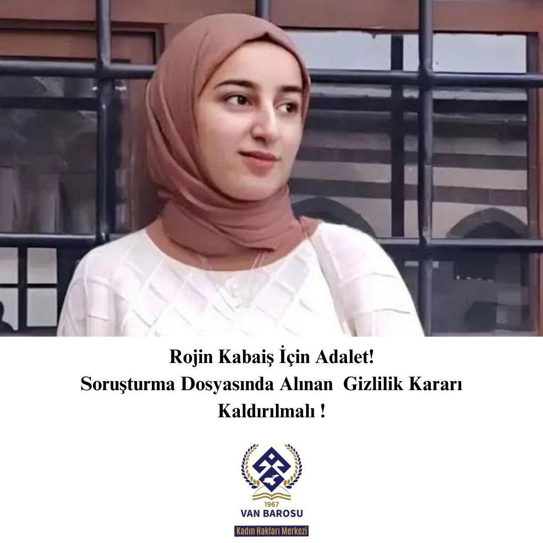 VanKadinHaklari's tweet image. Dosyadaki kısıtlılık kararı derhal kaldırılmalı ve dosya avukatlarının dosyaya erişimi ve dahli sağlanmalıdır!

#KısıtlılıkKararıKaldırılsın
#RojinİçinAdalet