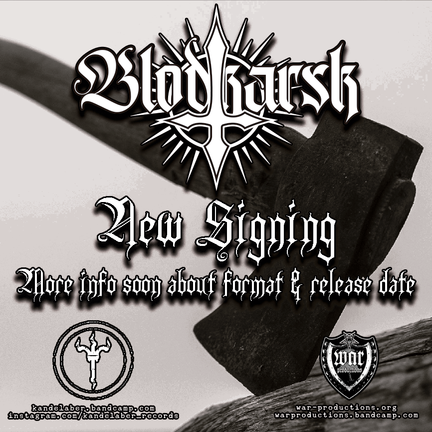𝖂𝖆𝖗 𝕻𝖗𝖔𝖉𝖚𝖈𝖙𝖎𝖔𝖓𝖘 (@warprod) on Twitter photo With honour we are proud inform you that we will work with the Norwegian #BlackMetal band #Blodkarsk
Expect a true Norwegian Black Metal attack
Split release with <a href="/Kandelaber15/">KandelaberRecords</a> (#KandelaberRecords)
Stay tuned
#WarProductions
#SupportTheUnderground With honour we are proud inform you that we will work with the Norwegian #BlackMetal band #Blodkarsk
Expect a true Norwegian Black Metal attack
Split release with <a href="/Kandelaber15/">KandelaberRecords</a> (#KandelaberRecords)
Stay tuned
#WarProductions
#SupportTheUnderground