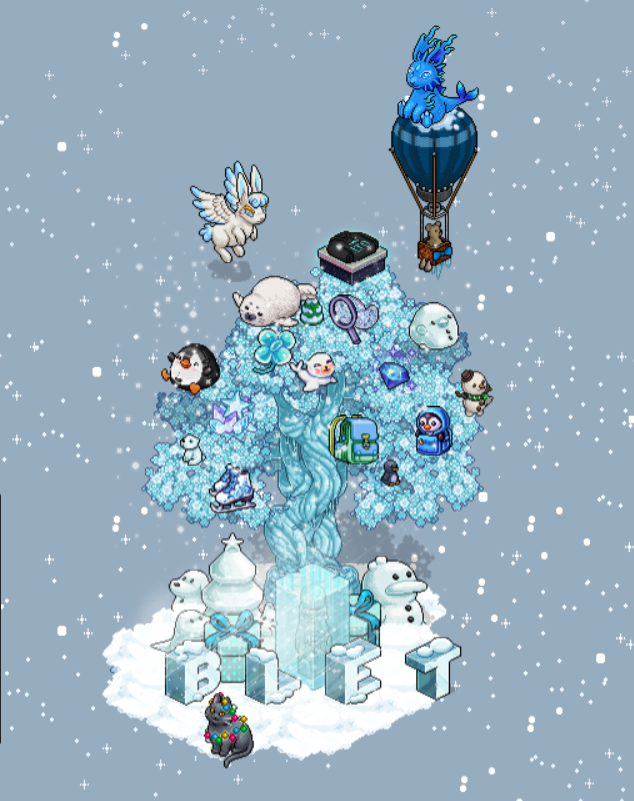 MonBely's tweet image. A Grande Árvore Do Habblet 🌨️

Strawbely + #NatalHabblet