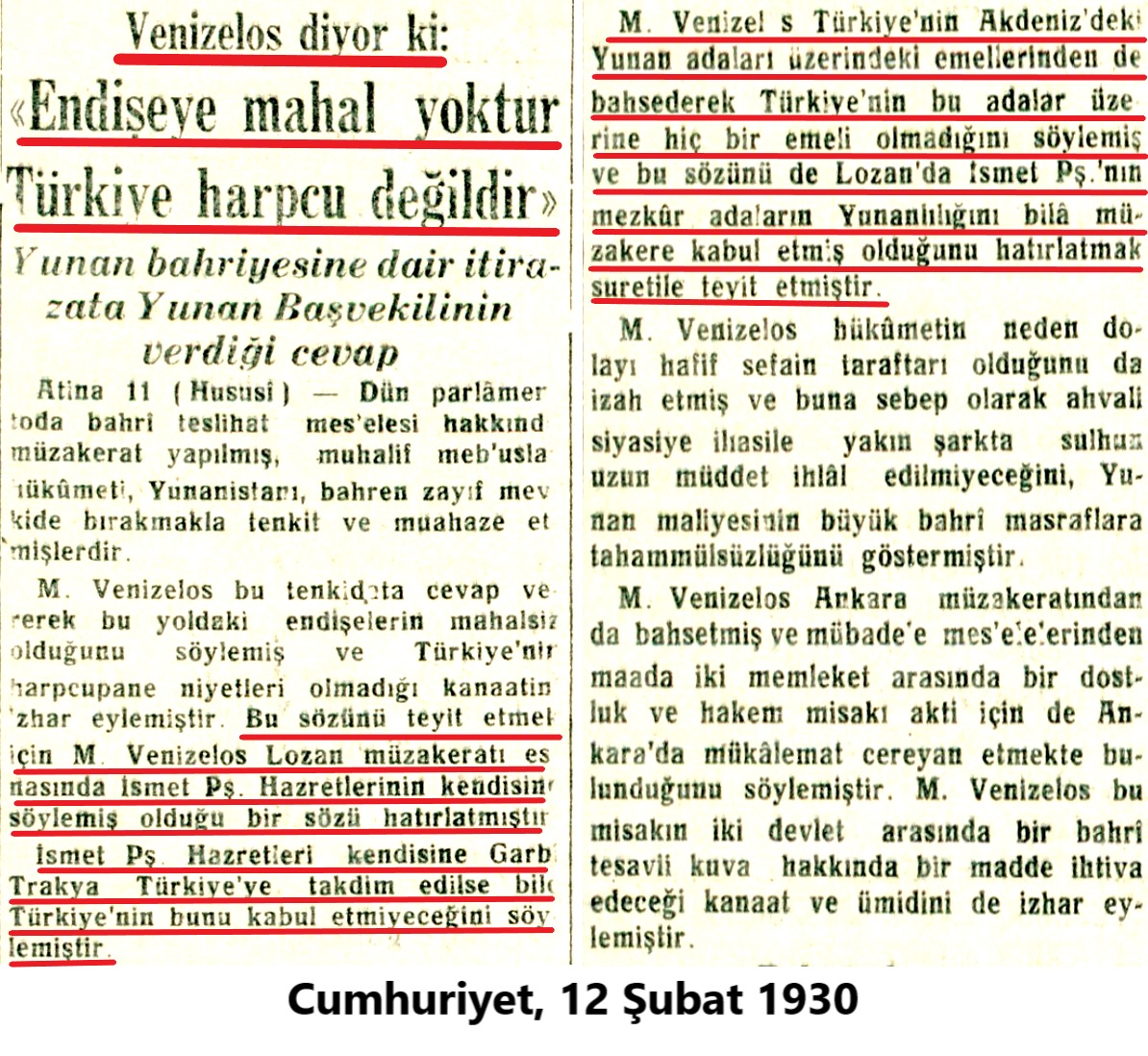 mustafarmagan's tweet photo. İnönü, Lozan'da sadece Ege adalarını şartsız şurtsuz  Yunanistan'a hediye etmekle kalmamış,
 nüfusunun %70'i müslüman Türk olan Batı Trakya'yı Yunanistan bize verse bile kabul etmeyeceğini Venizelos'a "açık yüreklilikle" itiraf etmiş!

Lozan'a "zafer" de, diyebilirsen! https://t.co/RuIaTPUwKK