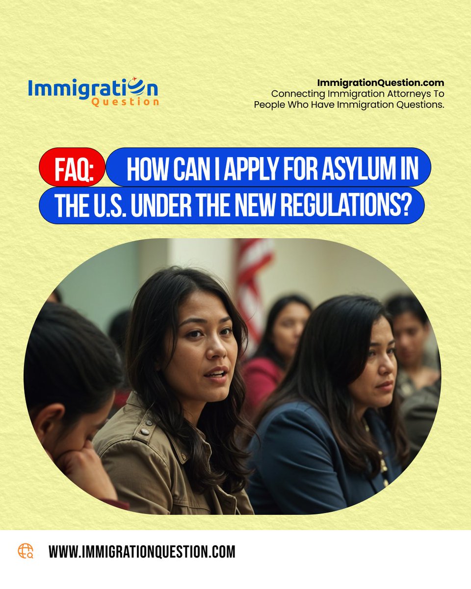 IMQuestionUSA's tweet image. Stay informed about the latest U.S. asylum regulations and streamline your application process with professional guidance. Visit ImmigrationQuestion.com today! 💼🌍

FREE Registration Today! ➡️
immigrationquestion.com/submit

#AsylumSupport #ImmigrationHelp #ImmigrationLaw