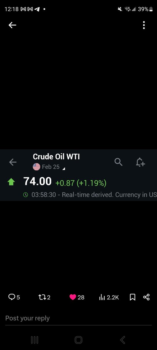 MyCallSystem's tweet image. WTI buy signal sent at $68 

Now $74
